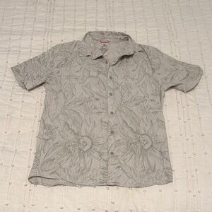 Roark Gray Floral Casual Shirt